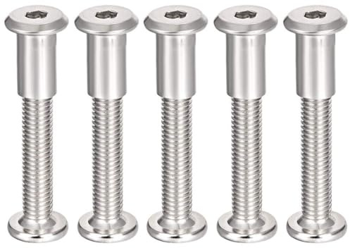 TA-VIGOR M8 Furniture Connector Bolts and Nuts, M8 x 50mm Hex Sleeve Nuts