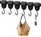 MWRWRR 6 Stück S Haken mit Lederschlaufe, Metallhaken für Kleiderstange Garderobe Camping