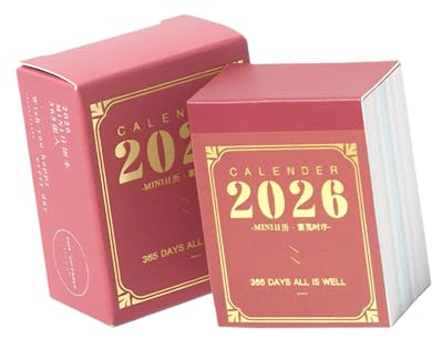 Calendario da scrivania piccolo 2026 365 giorni di carta strappabile blocchi note portatili per note lista di controllo Promemoria da scrivania ufficio strappabile