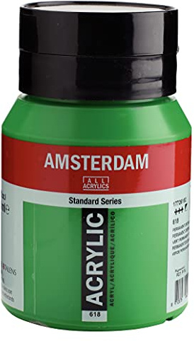 Amsterdam Standard Series Acrylic Jar 500 ml Permanent Green Light 618 (17726182)