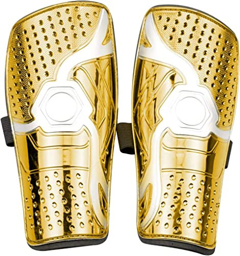 Goldmiky Schienbeinschoner für Jugendliche, Fußball-Schienbeinschoner, Leicht und Atmungsaktiv, für Kinder von 4–11 Jahren, Jungen, Mädchen, Kinder, Teenager (Gelb-A)