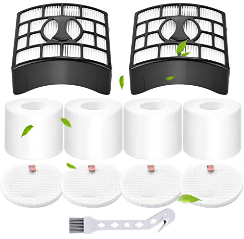 Rebirthcare NV601UK Filters for Shark Lift Away vacuum NV600UK NV600UKT NV601UK NV601UKT NV700UK NV700UKT UV700, 2 hepa filters + 4 foams filter, Replacement Part XFF600 XHF600