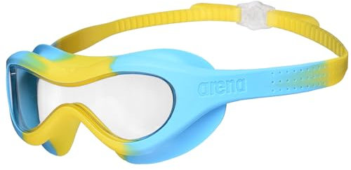 ARENA Spider Kids Mask Antibeschlag-Schwimmbrille für Kinder, Schwimmbrille mit Großen Gläsern, Mitteldunkle Gläser für jede Umgebung, UV-Schutz, Selbstanpassender Nasensteg, Eng Anliegend