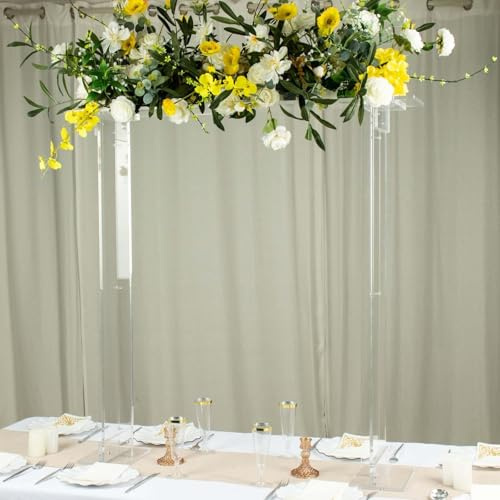 Efavormart 40 Tall Clear Acrylic Rectangular Flower Stand Wedding Centerpiece, Long Floral Frame Table Display Stand