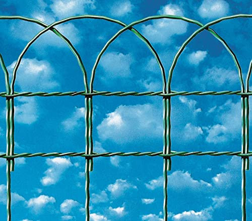 NEXTRADEITALIA 1PZ Rete per Recinzione in Acciaio ZINCATO E PLASTIFICATO Ornamentale Verde Altezza 40 CM 25 MT