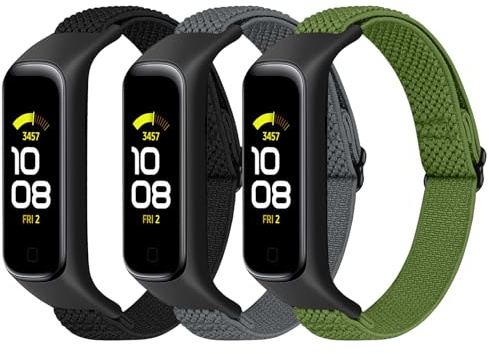 TumpCez Elastisch Nylon Armband nur Kompatibel mit Samsung Galaxy Fit 2 Armband, Solo Loop Verstellbares Uhrenarmband Sport Ersatzarmbänder für Galaxy Fit 2 für Damen Herren
