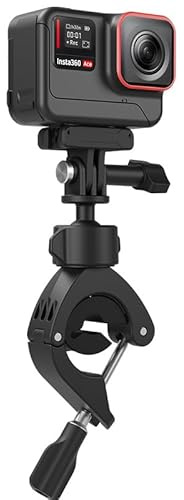 Cykelstyre fäste för Insta360 Ace Pro/Action 4, cykelstyre klämma metallfäste expansionsfäste, 360° justering, 1/4 tum skruvadapter, kameratillbehör