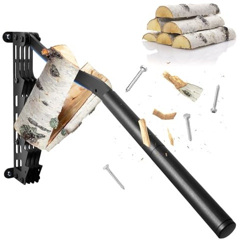 Log Splitter Wall Mounted, Advanced Kindling Splitter Manual Wood Splitter, Precision Engineered Firewood Splitter, Long-Lasting Steel, Ergonomic Grip for Outdoor Camping