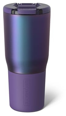 BrüMate Nav 25oz 100% Leak Proof Insulated Travel Tumbler with Magnetic BevLock™ Lid - Double Wall Cup-Holder Friendly Stainless Steel Mug (Dark Aura)
