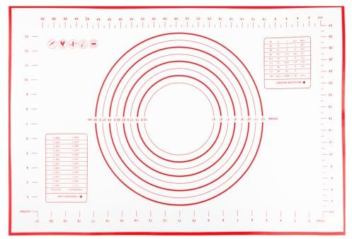 Bojueshaw Silicone Baking Mat,Non Stick Pastry Rolling Mat,Non Slip Pastry Mat,Kneading Board Mat for Pie/Bread/Pizza/Fondan(40 * 60cm)