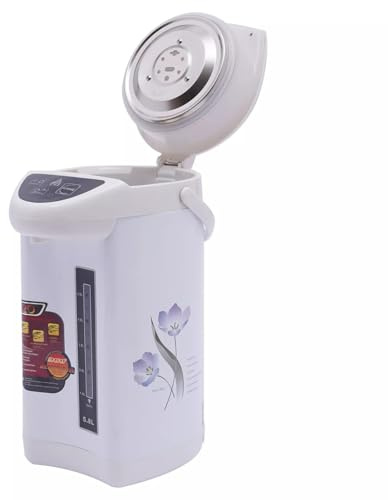 4L Thermopot HeißWasserspender Wasserspender Thermoskanne Dispender Edelstahl Elektrische Wasserkocher Elektro Electric Kettle Sichtbarer Wasserstand FüR Home Office Hotel 750W (Weiß)