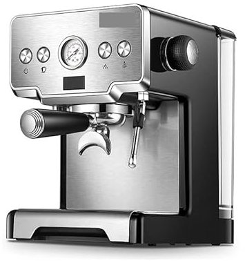Machines à café encastrables Machine à café Machine à Expresso Semi-Automatique Cafetière à Double Entonnoir avec Cylindre à Fleurs à Tirer Manuel en Anglais