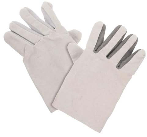 VILLCASE 1Paire Double Couche Cuir à Huile à Usure Équipement de Protection de Travail Durable pour Manipulation Sécurisée Aléatoire