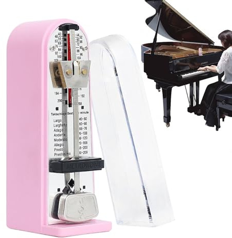 Metronomo Per Pianoforte - 2,05x1,38x4,33 Pollici, Ritmo Di Violino Professionale, Battitore Meccanico | Flauto Banjo Tromba Chitarra Ukulele Grancassa Lezioni Di Musica Sale Prove Recital Sessioni In