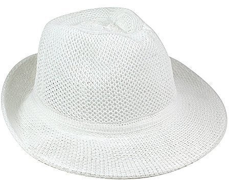eBuyGB Unisex Summer Straw Style Hat, White, One Size