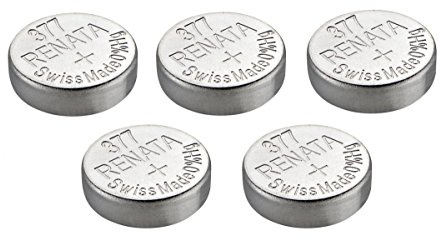 Renata Watch Battery Swiss Made Renata 377 or SR626SW OR AG4 1.5V (5 x 377 or SR 626 SW)