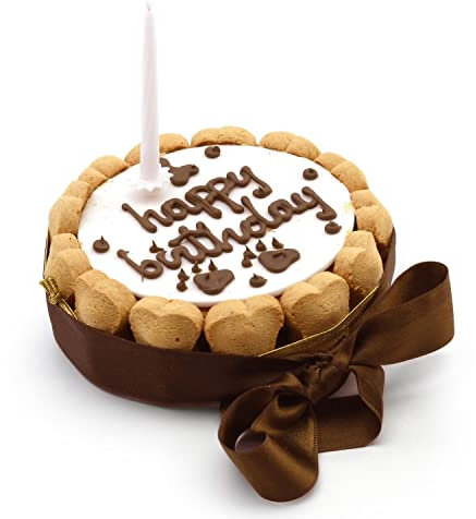 PetLove Hundetorte Happy Birthday • Geburtstagskuchen für Hunde • Geschenk für Hunde • Geburtstagstorte Hund
