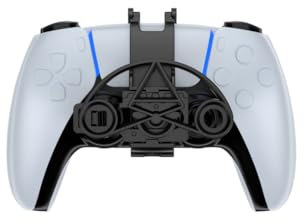 Mini volante con mando de juego Para PS5 Volante de carreras Gamepad para P5 Simulador de conducción Impresión 3D Controlador auxiliar Volante de carreras Accesorios de Mango Ligero (Negro)