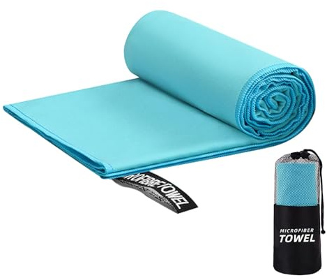 Asciugamano compatto in microfibra, asciugamano da allenamento leggero, ad asciugatura rapida, asciugamano da palestra ultra assorbente, 40 x 80 cm, per uomini e donne, accessori per allenamento