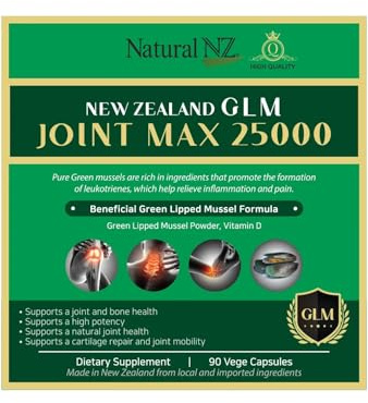 Natural NZ GLM (Green Lipped Mussel) Joint Max 25000 90 Capsuels (1)