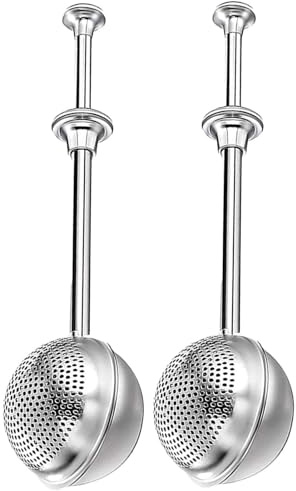 Flour Shaker Duster - Powdered Sugar Shaker Duster | 304 Stainless Steel Flour Duster Spoon | Dusting Wand Tea Strainer Flour Sifter Duster Filter Fine Mesh | Sourdough Bread Baking Supplies Flour