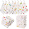 Kaisibum 8 Stück Baby Musselin Waschlappen, Neugeborene Musselintücher, Weiche Handtücher Set für Neugeborene, Mehrweg Baby Waschlappen für Mädchen und Jungen Baby Handtücher, 25x25cm