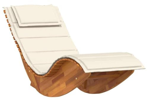 vidaXL Schaukelliege mit Auflage Massivholz Akazie