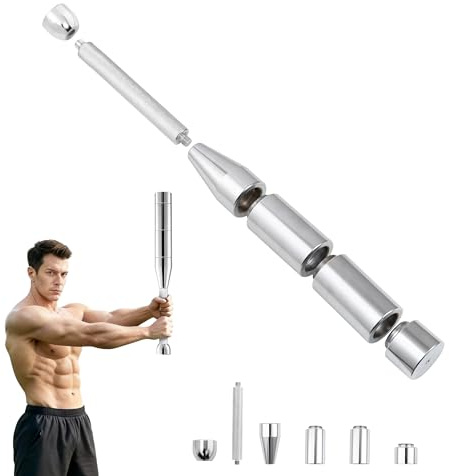 Macebell Clubbell - Equipo de entrenamiento de fuerza ajustable 6 en 1 de acero de alta calidad para entrenamiento de fuerza de cuerpo completo, muscular, hombro, agarre y antebrazo (3/4/5/6/7/8 kg)