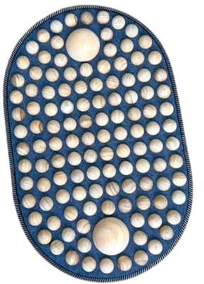 MotiveTech Esterilla de Madera para Masaje de Pies, Ideal para Acupresión Y para Hombres Y Mujeres.