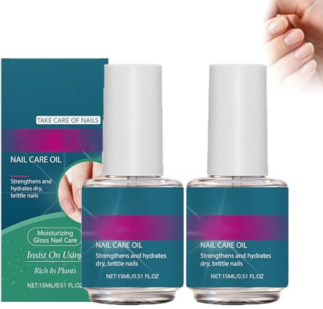 Soin Fortifiant Et Huile Pour Cuticules Pour Ongles AbîMéS - RéParation Des Ongles Avec Vernis De Croissance, Huile De Soin Des Ongles à La KéRatine Et à La Vitamine C Durcisseur Extra Fort (2 PCS)