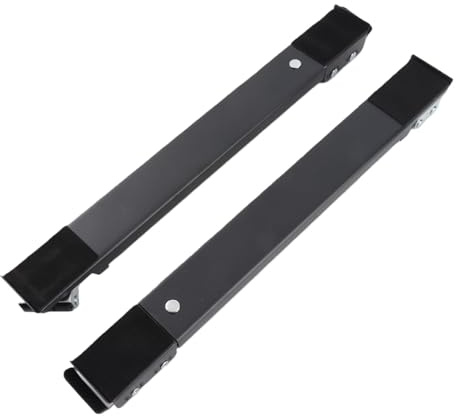 HUSHUI Utdragbar Apparatrulle Heavy Duty 300KG Lastbärande Universal Hjulbas för Tvättmaskiner Kylskåp och Möbler (Svart)
