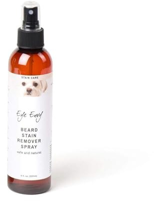 Eye Envy Beard Stain Remover Spray for Dogs/Cats|100% Natural and Safe|Lift Stains from Drooling, Saliva, Food, Runoff from Tearing|Treats The Cause of staining<4oz