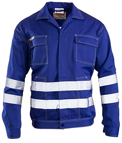 Brixton Reflektierende Arbeitsjacke, Berufsjacke, Montagejacke, Schutzjacke, Sicherheitsjacke (52, blau)