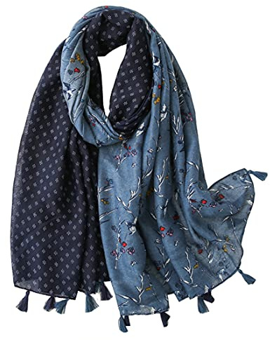 FAIRYGATE Womens Scarves Lightweight Scarf Floral Shawl Wrap Long Head Scarfs for Women Ladies Girls Gifts for Mum 234