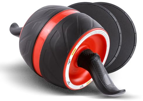Strongr.life Bauchtrainer für Zuhause - Bauchmuskeltrainer inkl. Schiebepads - Extra breiter Bauchroller - Sport Fitnessgeräte für Zuhause - Ab Roller