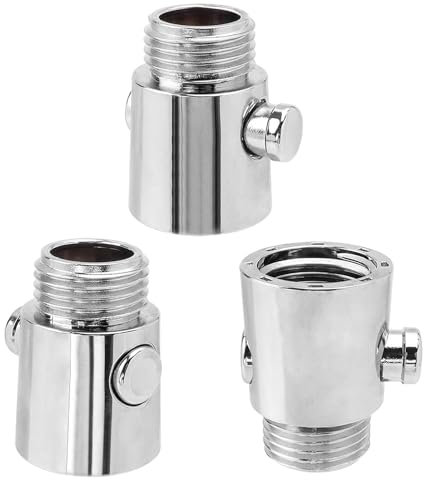 Bestgle 3Pcs Universal Shower Head Shut-Off Valve, G1/2 Water Control On/Off Valve Replacement Part for Handheld Shower, Faucet & Bidet Sprayer