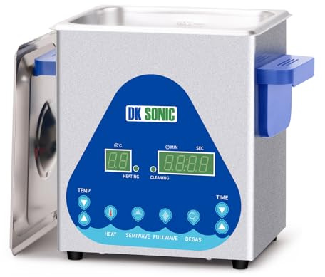 DK SONIC 2L 60W Ultrasonic Cleaner, Jewelry Cleaner with Heater & Timer, Digital Control for Jewelry, Eyeglasses, Chains, Watches(Includes Basket)