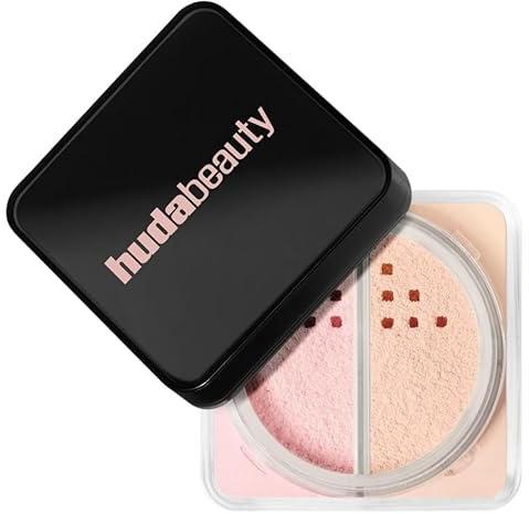 HUDA BEAUTY Original | EASY BAKE | Loose Powder DUO - Polvo Suelto Fijador | 2 x 6.5 gramos | by BELLA | 2 X 6.5 g (Paquete de 1)) (CHERRY PEACH)