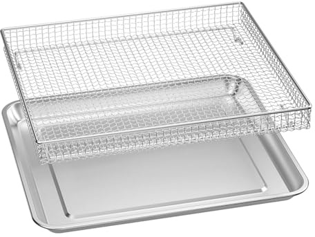 MagiDeal rôtissoire et Grille, Plaque de Cuisson antiadhésive, Grille à Griller pour Barbecue, légumes, Poisson, Fruits de mer