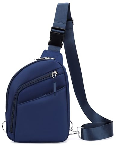 BIRDDIE Axelväska för kvinnor och män, stöldskydd RFID Crossbody axelväska, vattenavvisande Oxford-tyg, flera fickor, justerbar rem, för resor, pendling och daglig användning