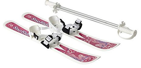 Hamax Schlitten Snow Skis with Poles, Pink, 561002