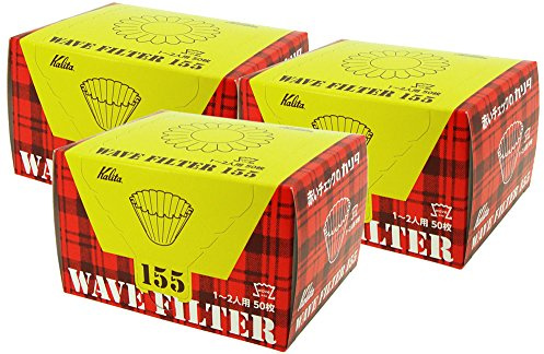 Karita Kalita Coffee Paper Filter, Wave Filter, For 1 to 2 People, 150 Sheets (50 x 3), White, #22211, Stylish, Camping, Outdoors, Coffee Shop, Antique, Wedding, Celebration, Gift, Birthday, Women,