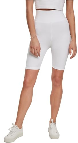 Urban Classics Damen Ladies Radler-Hose High Waist Cycle Yoga-Shorts, White, XL