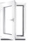 Fenster Kellerfenster Kunststofffenster Kunstoff weiß BxH 80 x 80 cm DIN Links - ALLE GRÖßEN - 2 fach Verglasung BxH 800 x 800 mm - Funktion Dreh-Kipp - BauPlaza