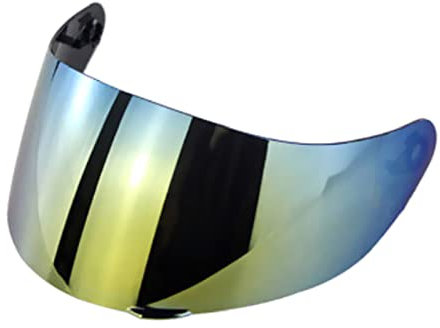 Shkalacar Visera Casco, Lente para Cascos de Moto Anti-UV Anti-Scratch Wind Shield Cascos de Visera de Lente para Helmet K1 K3SV K5 (Oro)