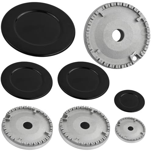 Natuce 4pcs Brenner-Set, Gas-brenner Crown & Flammenkappe, Küchenbrenner, Passend für die Meisten Gasherdbrenner, Schnellbrennerkappen-Set, für Kochplatten Ariston Indesit Samet Nardi