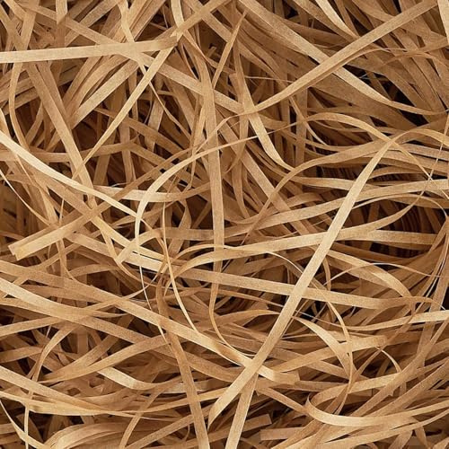 100g Brown Shredded Tissue Paper for Gift Boxes & Hampers | Soft Hamper Filling and Packaging Filler, Shreds Stuffing Paper Suitable Party Baby Shower Graduation Housewarming ect