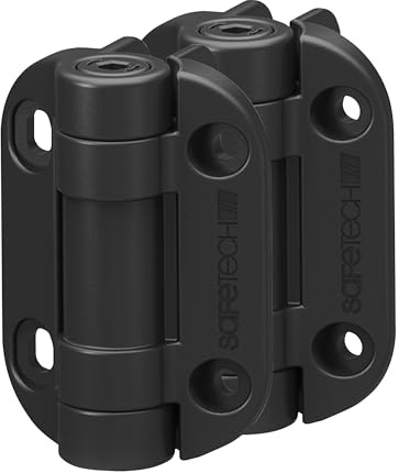 Safetech Hardware Self Closing Gate Hinges, Self-Aligning Pool & Outdoor Hinges Heavy Duty Adjustable Tension Gate Hinges for Any Square Post Metal, Wood & Vinyl Gates up to 40kgs (TopKlik SHG-90L)