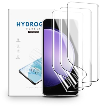 nvskvd Protection écran pour Samsung Galaxy S23 FE, 3 Pièces Film Hydrogel HD Clair Doux Transparent TPU Film de Protection d'écran