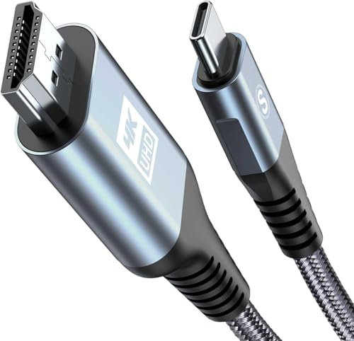 AviBrex Cavo USB C a HDMI 4K 0,5M, Adattatore USB Type C a HDMI per [Thunderbolt 4 3] Compatibile con iPhone16 15 Pro Max,MacBook Pro/Air,iMac,Mac mini M4/iPad Pro/Air,Samsung S25 S24 a s8,XPS17 ecc